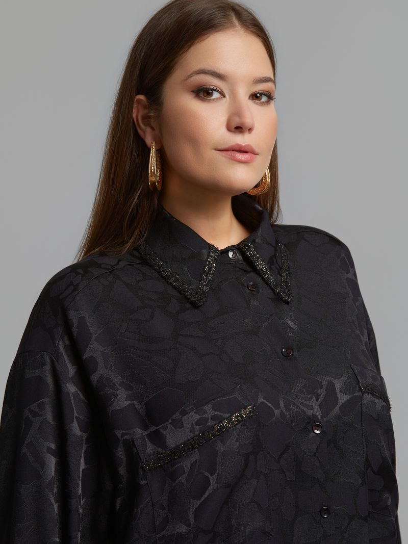 Lace Detail Shirt &amp; Wide-Leg Pants Set 8601.3060/2080