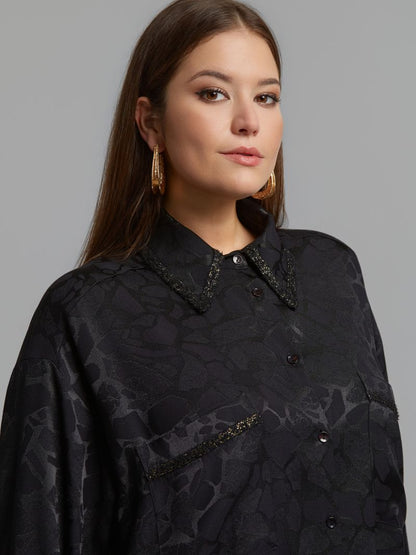 Lace Detail Shirt &amp; Wide-Leg Pants Set 8601.3060/2080