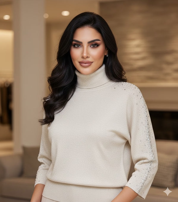 54-8043 Knit Lurex Top بلوزة محبوكة من خيوط اللوريكس