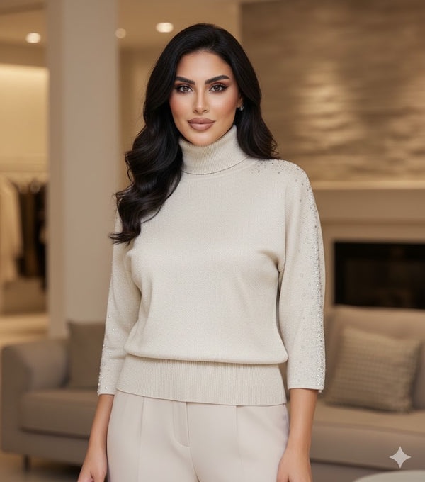 54-8043 Knit Lurex Top بلوزة محبوكة من خيوط اللوريكس