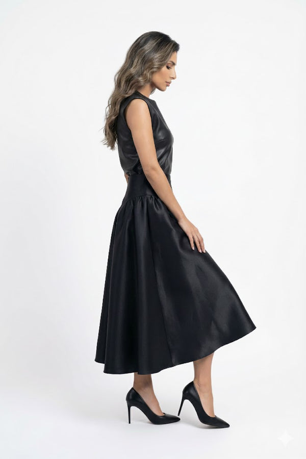 Falda 116407 High Waist Midi Skirt تنورة ميدي بخصر عالٍ