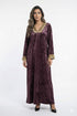 Velvet Fringe Kaftan - Brown Loft
