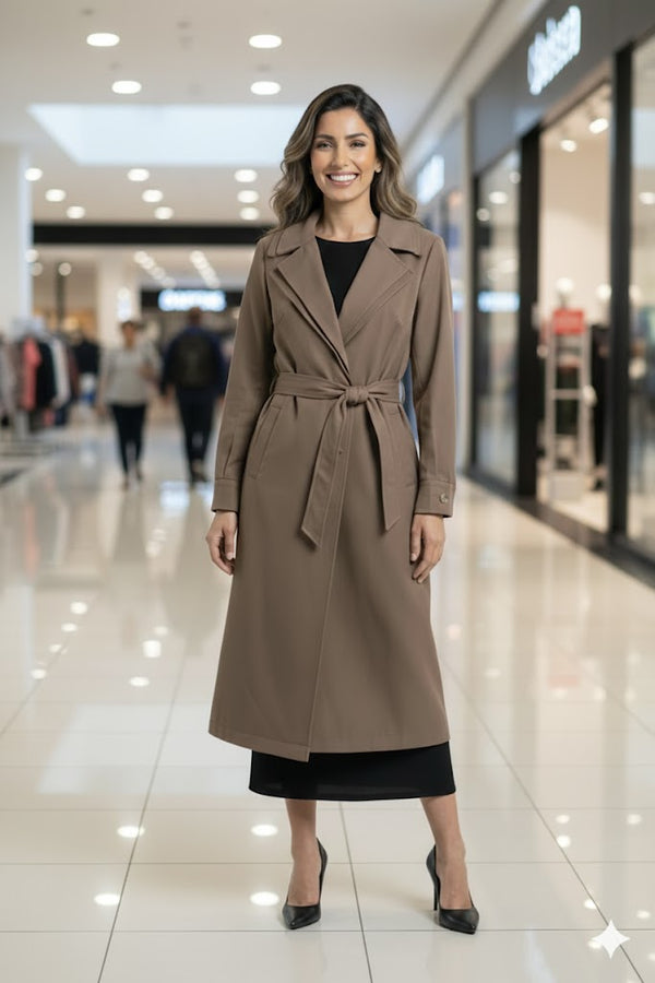 25W-524 Belted Trench Coat معطف ترنش بحزام