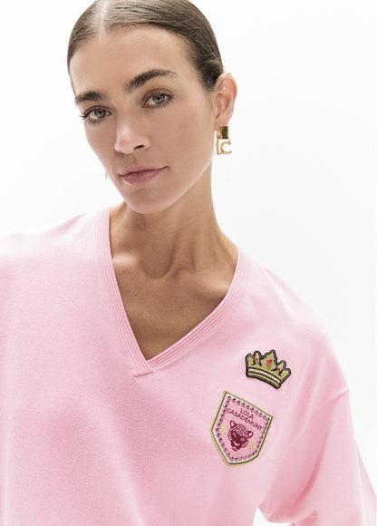 LF2611026 V Neck Sweater Top