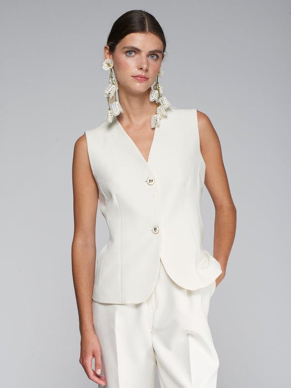 Fitted Crepe Vest - 32427