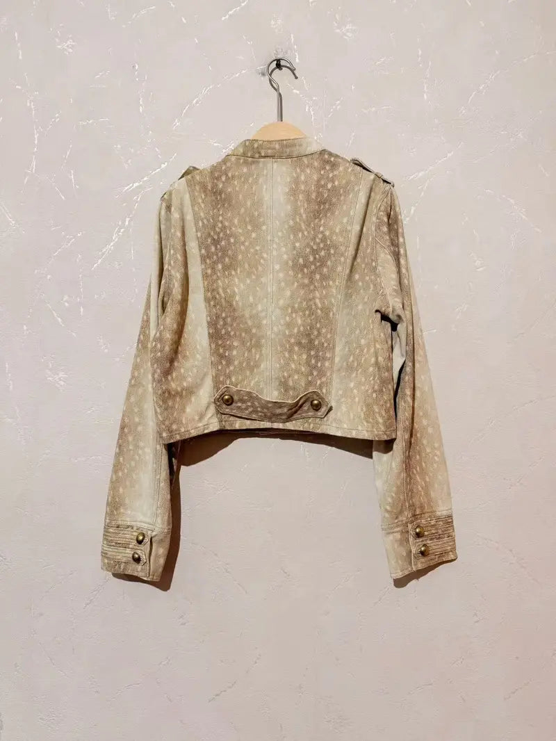 Short printed officer-style jacket JM22860