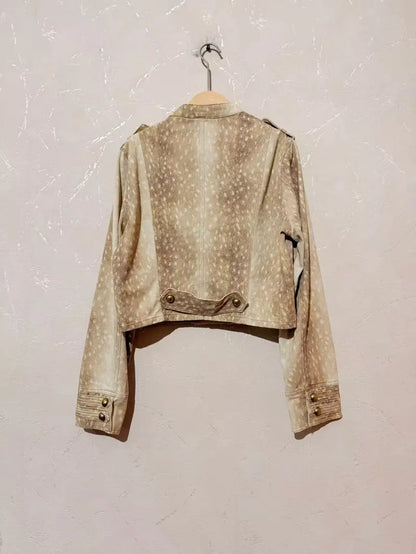 Short printed officer-style jacket JM22860