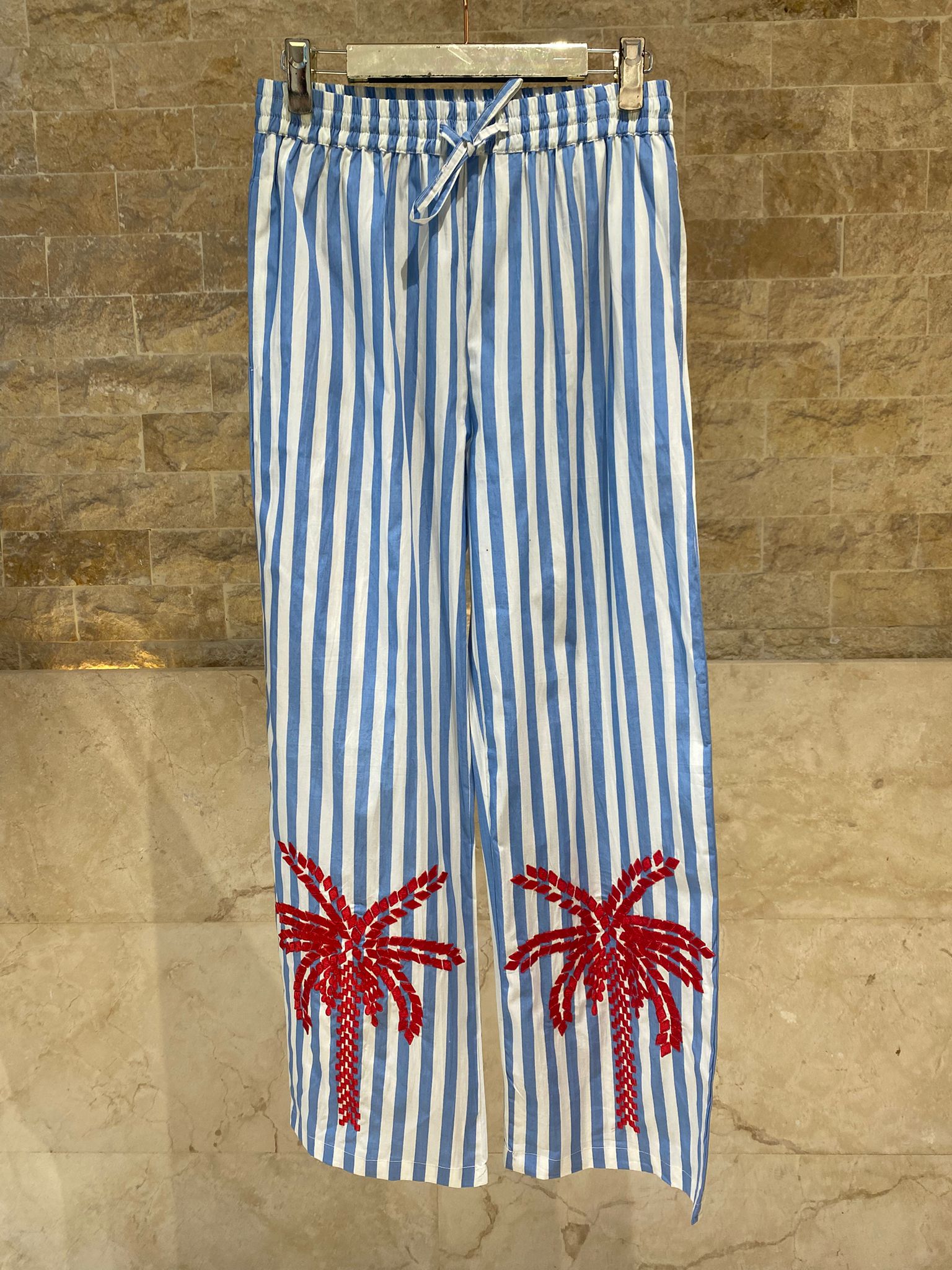 Vulcano Striped Top and Pants - Brown Loft