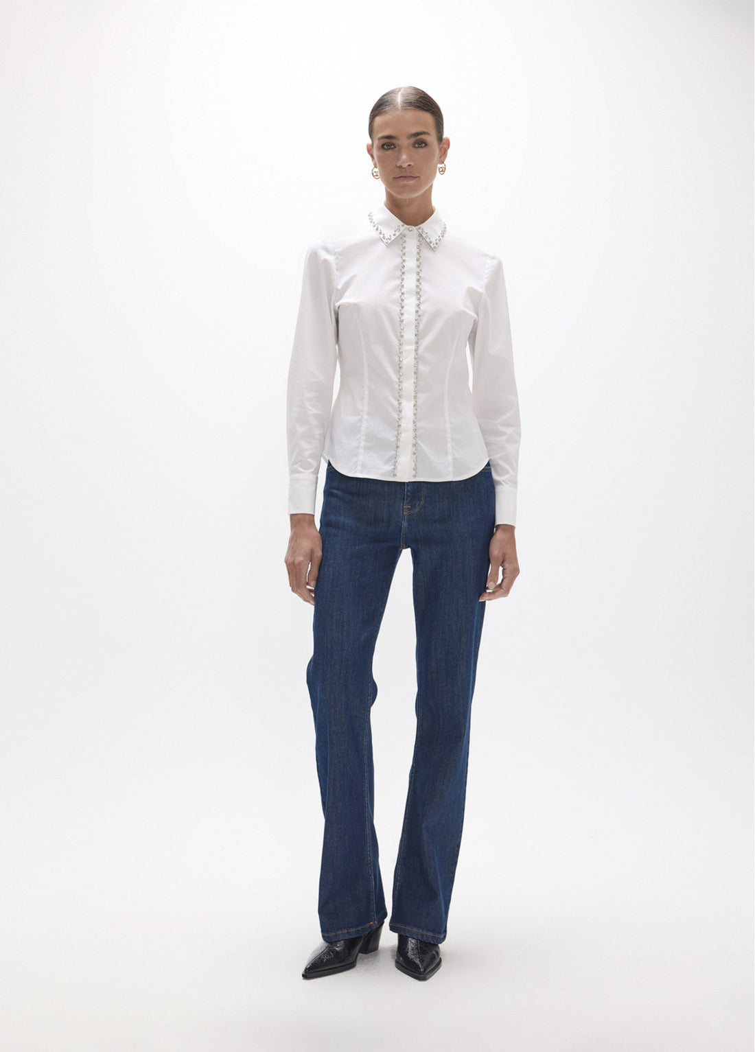 LF2615006 Fitted White Poplin Shirt