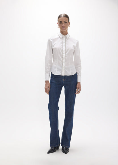 LF2615006 Fitted White Poplin Shirt