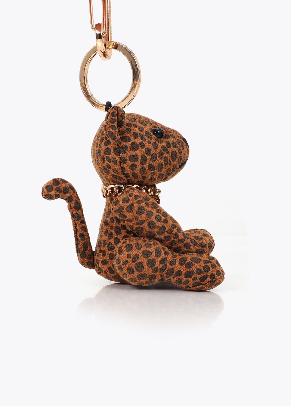 LF2613010 Leopard Fabric Doll Keychain