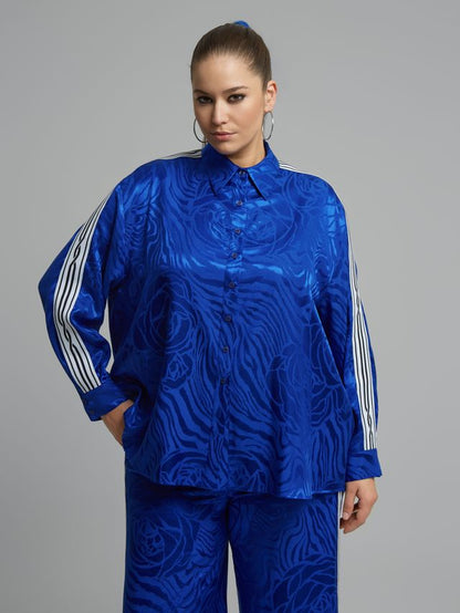Textured Shirt &amp; Wide-Leg Pants Set 8601.3039/2053