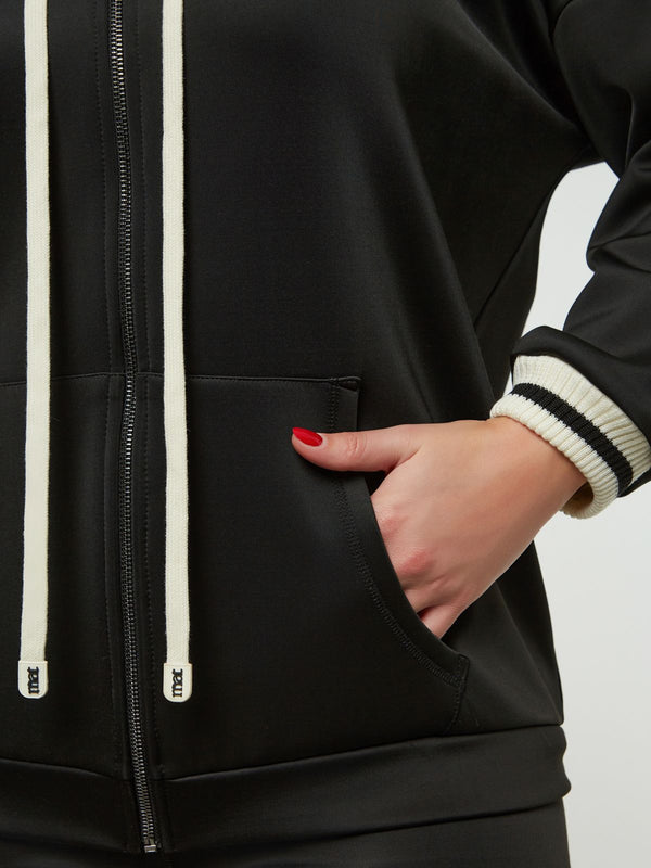 8401.4046 Zippered Hoodie Oversized Jacket سترة بغطاء رأس وسحاب كبيرة الحجم