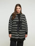 8401.5031 Zigzag Knit Cardigan - Brown Loft