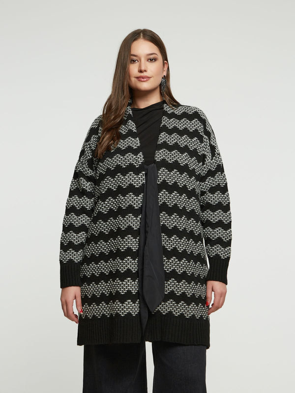 8401.5031  Zigzag Knit Cardigan كارديجان متعرج محبوك