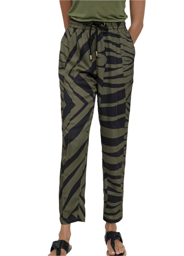 Two Tone Zebra Print Pants