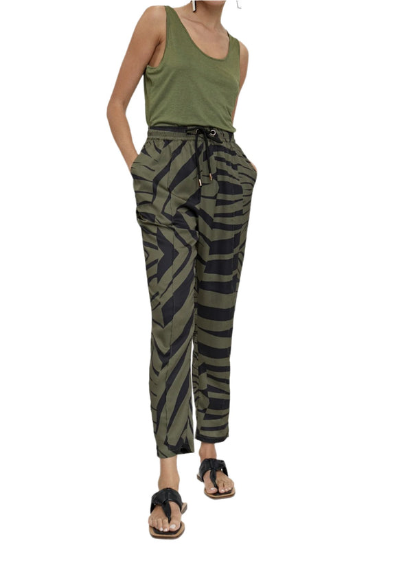 Two Tone Zebra Print Pants